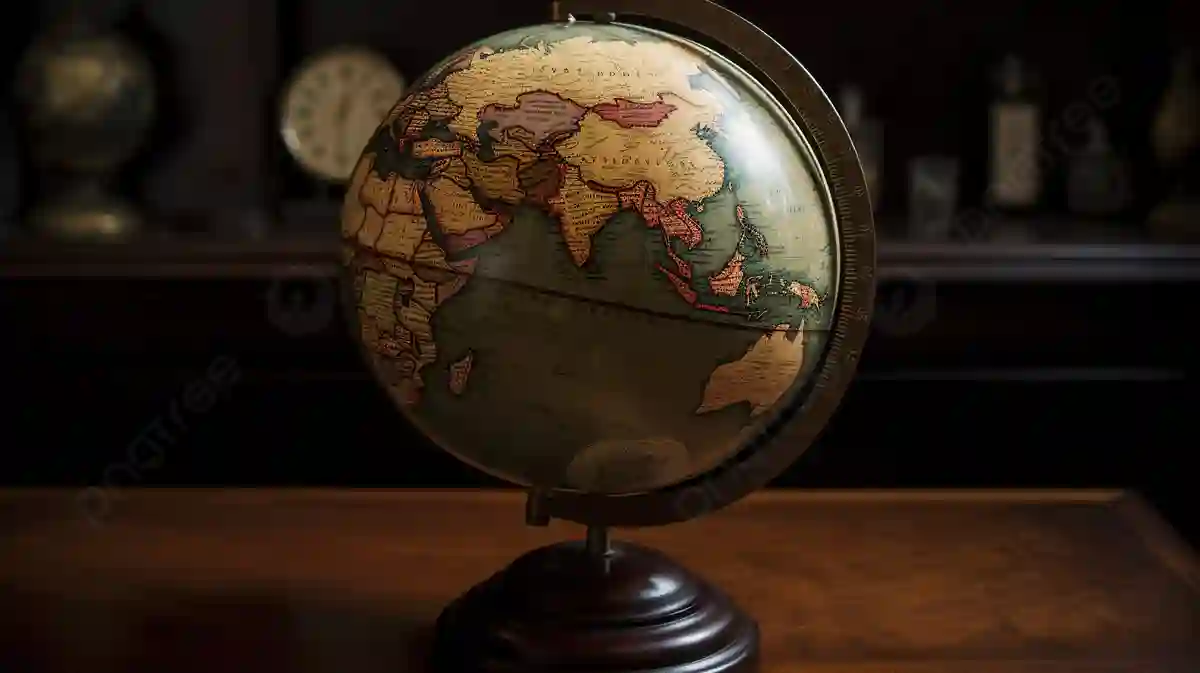 Features On Desktop Antique Globes
